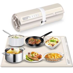 Silicone Electric Roll Up Heating Tray Food Warmers Mat Portable Hot Plates to Keep Food Warm