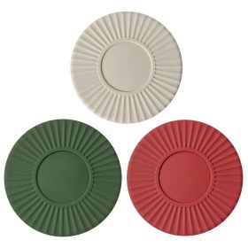 Non-slip Silicone Dining Table Placemat Kitchen Accessories Mat Cup Bar Drink Coffee Mug Pads, Heat Insulation Coasters (Color: 3 Colors)